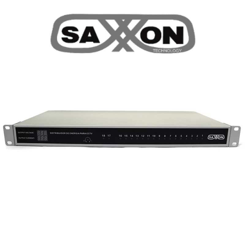 Saxxon Psu1220d18us  Fuente De Poder Profesional Regulada De 18 Canales/ Montaje En Rack/ Salida Ajustable De 12 Vdc A 13.8 Vdc/