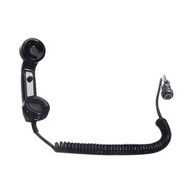 auricular tipo telefónico para radios de locomotora botón ptt de uso rudo cable espiral y conector aar
