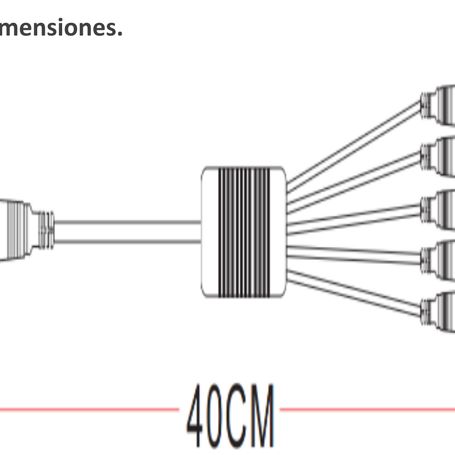 Saxxon Psuwb08  Divisor De Energia Para 5 Camaras/ 1 Conector Hembra  5 Conectores Macho/ 2.1 Mm/ 