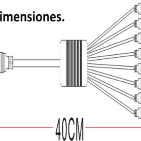 saxxon psuwb10  divisor de energia para 8 camaras 1 conector hembra  8 conectores macho 21 mm8892