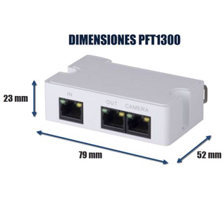 Dahua Pft1300  Extensor  Poe   Poe Plus Pasivo / 2 Puertos / Conexión En Cascada Hasta 300 Mts / 2 Puertos Fast Ethernet