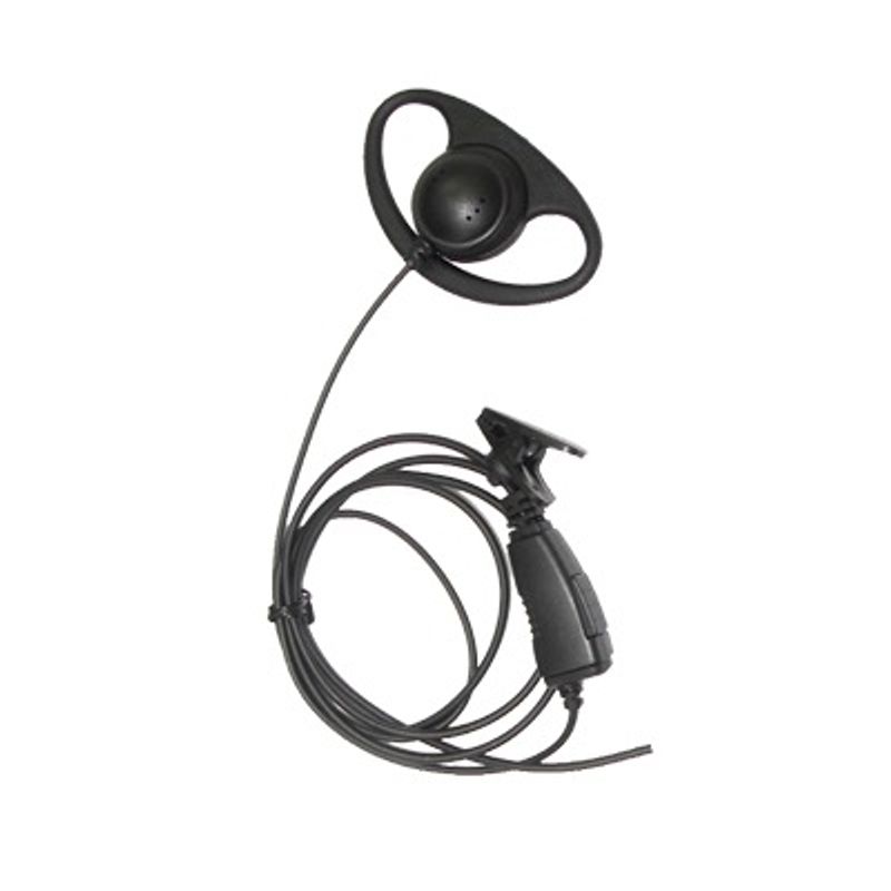 Micrófono De Solapa Con Gancho Auricular En Forma De D Para Radios Hyt Tc610p/tc780