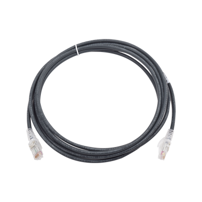 Patch Cord MC6 Modular Cat6 UTP, CM/LS0H, 3.05 Metros (10 Pies), Color Negro, Versión Bulk (Sin Empaque Individual)