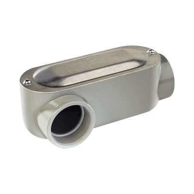 Caja oval roscada tipo OLR de 2 (50.8 mm) Incluye tapa y tornillos.
