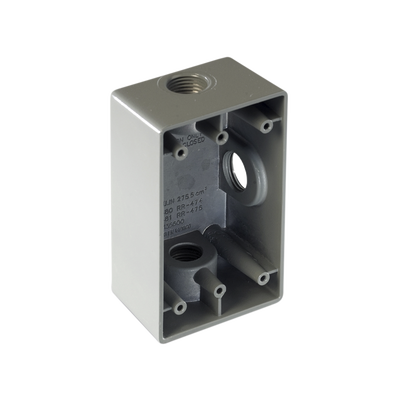 Caja Condulet FS de 1 ( 25.4 mm) con tres bocas a prueba de intemperie.