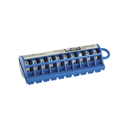 Dispensador de Etiquetas Marcadoras, Con Rollos Pre-Impresos con Números 0-9, de 2.4 Metros (7.87 Pies), Color Blanco