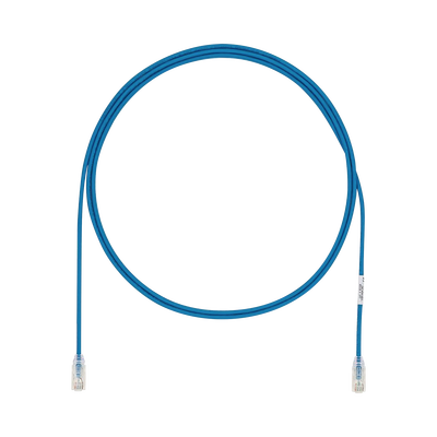 Cable de Parcheo UTP Cat6A, CM/LSZH, Diámetro Reducido (28AWG), Color Azul, 2.44 Metros (8 Pies)