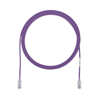 Cable de Parcheo TX6, UTP Cat6, Diámetro Reducido (28AWG), Color Violeta, 1.52 Metros (5 Pies)
