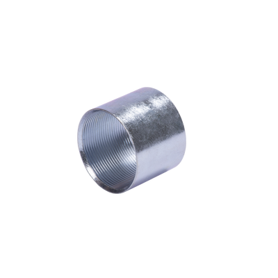 Cople 2 1/2 (63mm) pared gruesa con rosca galvanizado etiqueta amarilla