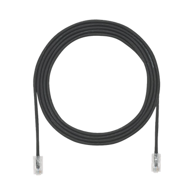 Cable de Parcheo UTP Cat6A, CM/LSZH, Diámetro Reducido (28AWG), Color Negro, 1.52 Metros (5 Pies)