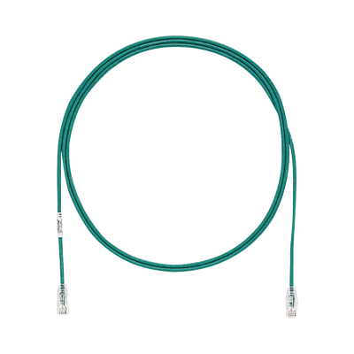 Cable de Parcheo TX6, UTP Cat6, Diámetro Reducido (28AWG), Color Verde, 1.83 Metros (6 Pies)