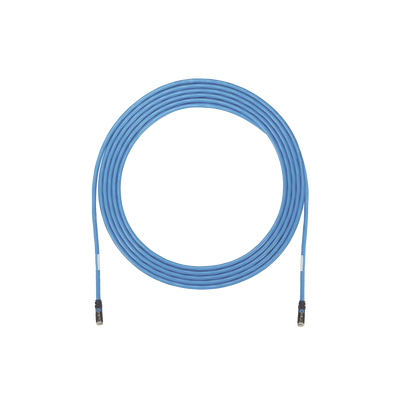 Cable de Zona U/UTP Cat6A, Con Plug Modular en Cada Extremo, Conductor 23 AWG Sólido, CMP (Plenum), 30.48 Metros (100 Pies), Color Azul