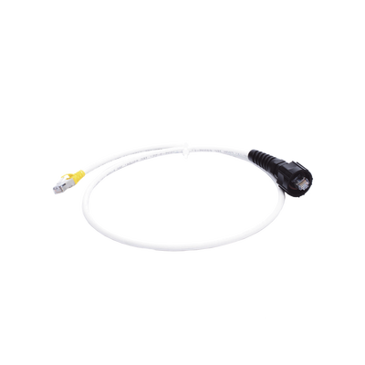 Patch Cord Reforzado Industrial (Ruggedized), Cat6A Blindado S/FTP, CM/LS0H, 0.91 Metros (3 Pies)