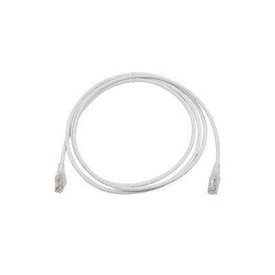 Patch Cord MC6 Modular Cat6 UTP, CM/LS0H, 2.13 Metros (7 Pies), Color Blanco, Versión Bulk (Sin Empaque Individual)