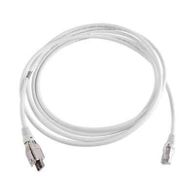 Patch Cord TERA Cat6A 1/10G Ethernet, de 4 Pares y Conector Modular, LS0H, Color Marfil, 10 Metros (32.81 Pies)