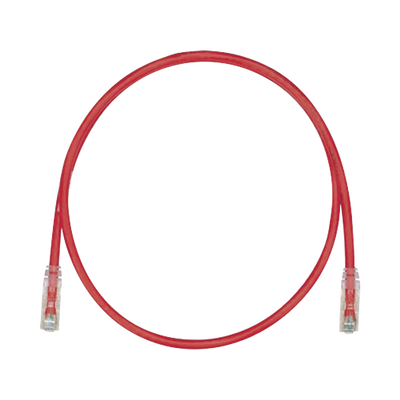 Cable de Parcheo TX6, UTP Cat6, 24 AWG, CM, Color Rojo, 4.88 Metros (16 Pies)