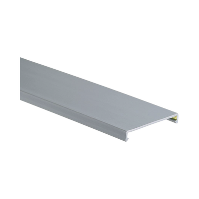 Tapa para Canaleta Ranurada, de 3.25 in de Ancho, 1.38 m de Largo, Color Gris