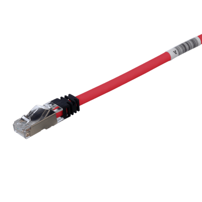 Patch Cord Cat6A, Blindado S/FTP, CM/LS0H, 2.74 Metros (9 Pies), Color Rojo