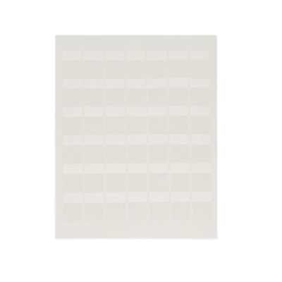 Hojas con 1000 Etiquetas Auto-Laminadas para Impresora Láser/Inyección de Tinta, para Cables de 4.1 a 6.6 mm (0.16 a 0.26 pulgadas) de Diámetro, Color Blanco