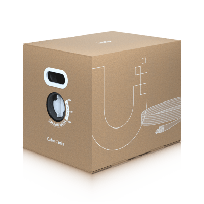 UISP Cable Carrier - Bobina de 305 Metros (1000 Pies) de Cable Ethernet de Grado Industrial con Protección Contra Daños Ambientales y Descargas Electrostáticas Color Negro