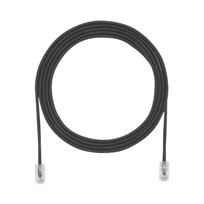 Cable de Parcheo UTP Cat6A, CM/LSZH, Diámetro Reducido (28AWG), Color Negro, 0.91 Metros (3 Pies)