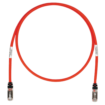 Patch Cord Cat6A, Blindado S/FTP, CM/LS0H, 2.5 Metros (8.20 Pies), Color Rojo