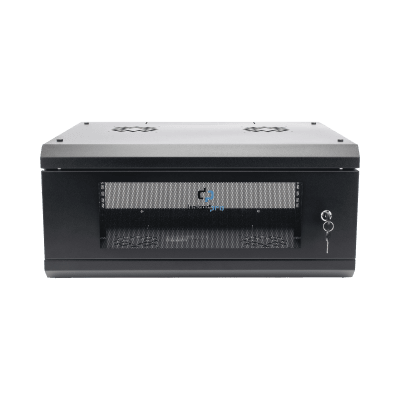 Gabinete de Pared con Puerta de Cristal Templado, 635mm de Profundidad, 4U Rack de 19, Acero Reforzado