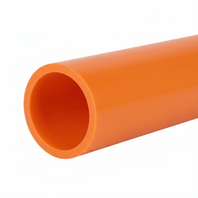 Ducto para Fibra Óptica 1 Liso RD11, Color Naranja Prelubricado, Rollo de 200 Metros