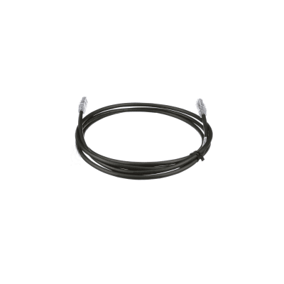 Cable de Parcheo UTP, Cat6A, 24 AWG, CM, Color Negro, 15.24 Metros (50 Pies)