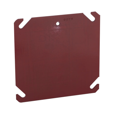Tapa Cuadrada Para Caja Galvanizada de 4 / Color Rojo.