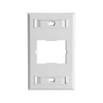 Placa de Pared CT, Para un Acoplador, Color Blanco, Versión Bulk (Sin Empaque Individual)