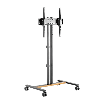 Soporte Móvil para Pantalla | Compatibilidad VESA 200x200 hasta 600x400 / Ruedas con Frenos / Ajuste de Altura y Ángulo / Soporte para TV de hasta 55 Pulgadas / Capacidad de Peso 35 kg