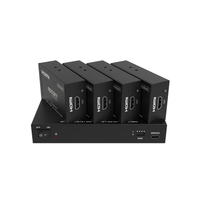 Splitter Extensor 1x4 | 4K@60Hz a 60m | 4K@30Hz a 70m | Cable Cat6 | EDID | HDCP 2.2 | Salida Loop