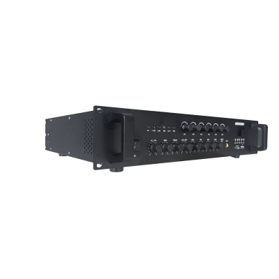Amplificador de Audio | Bluetooth | 240 W | 6 Zonas con Control de Volumen Independiente | 70/ 100V COM | Montaje en Rack | Voceo y Musica Ambiental