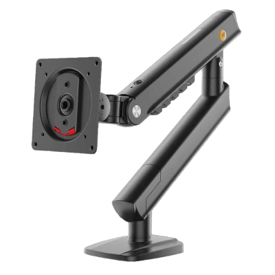 Brazo Ergonómico para Monitor / Soporte 17-32 / Carga 2-7 kg / Ajuste de Tensión / Rotación ±90° / Instalación Abrazadera o Pasacables