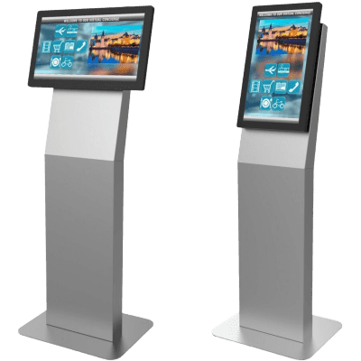 Montaje tipo Kiosko Para Pantallas Indoor Peerless-AV / Orientación Paisaje o Retrato / Base Plana Rectangular / Puertas Traseras con Seguridad / Gestión Interna de Cables / Compatible con Pantallas 15-22-32 / VESA 200x200