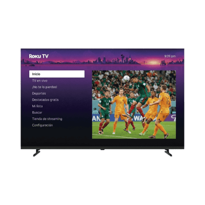 Smart TV 98 pulgadas QLED 4K Ultra HD con ROKU TV / Pantalla Gigante 2.19m × 1.25m / 1.07 mil millones de colores / Audio Dolby 12W+12W / 3 HDMI con ARC-CEC / WiFi / Ideal para Sala, Negocios y Digital Signage