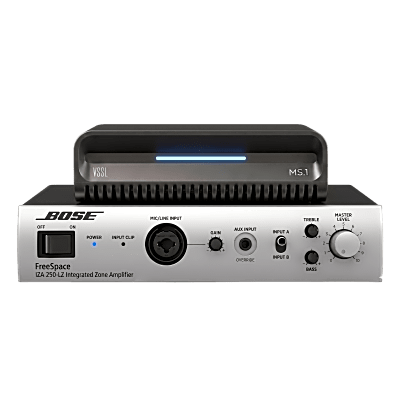 KIT Amplificador IZA250LZ y Streamer de Audio Modular MS.1 | PoE + USB-C | HDMI eARC + Óptica + RCA | Bluetooth LE Audio | WiFi | Control4-Crestron-Elan-RTI-URC-Savant-Lutron | AirPlay2-GoogleCast-SpotifyConnect