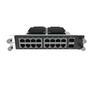 Tarjeta de salida de 16 puertos RJ45 + 2 Puertos STP