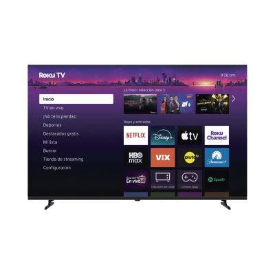SmartTV QLED 50 Pulgadas 4K UHD / Resolución 3840x2160 / 3 HDMI con ARC / Wifi Integrado / Smart TV ROKU / VESA 200x200 mm