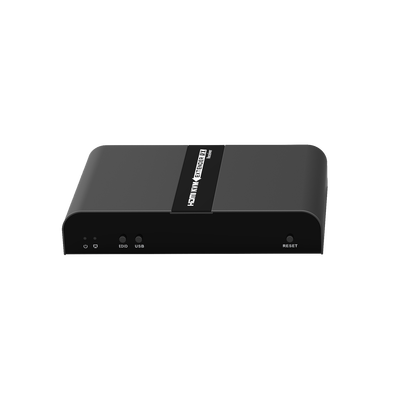 Receptor Compatible para Kits TT671KVM | Resolución 4K@30Hz | Cat 6/6A/7 | Distancia de 100 m | IPCOLOR | Cero Latencia | Control IR | Compatible con Switch Gigabit para control KVM múltiple.