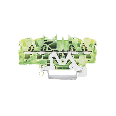 Borna de Tierra / 4 Conductores / 2.5 mm² / Push-in CAGE CLAMP® / Aplicaciones Ex e II / Marcaje Lateral y Central / Carril DIN 35 x 15 y 35 x 7.5 / Verde-Amarillo