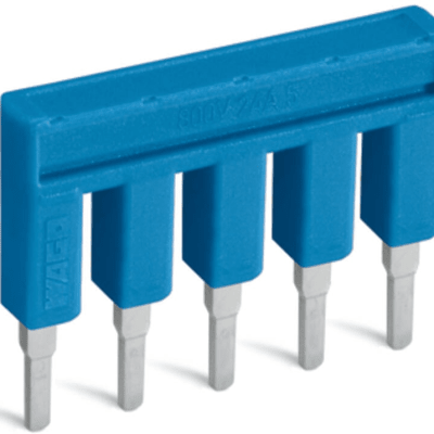 Puente Eléctrico / 10 Polos / Aislado Azul / 25A 800V / Certificación Ferroviaria / Material Rodante DIN EN 50155 / Resistente a Vibración y Choque