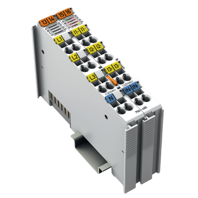 Módulo de Medición de Potencia Trifásica / 690 V AC 1 A / Resolución 24 bits True RMS / Análisis Armónico hasta 41° Orden / Conexión CAGE CLAMP® / CAT III / Montaje Carril DIN-35