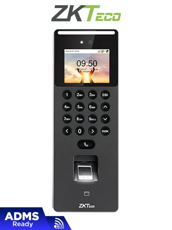 ZKTECO SenseFace2A - Control de Acceso y Asistencia para 1,500 Rostros / 3,000 Huellas / 3,000 tarjetas de 125KHz / TCP/IP y WiFi / 1 Relevador / Compatible con Software Gratuito ZKBio Zlink
