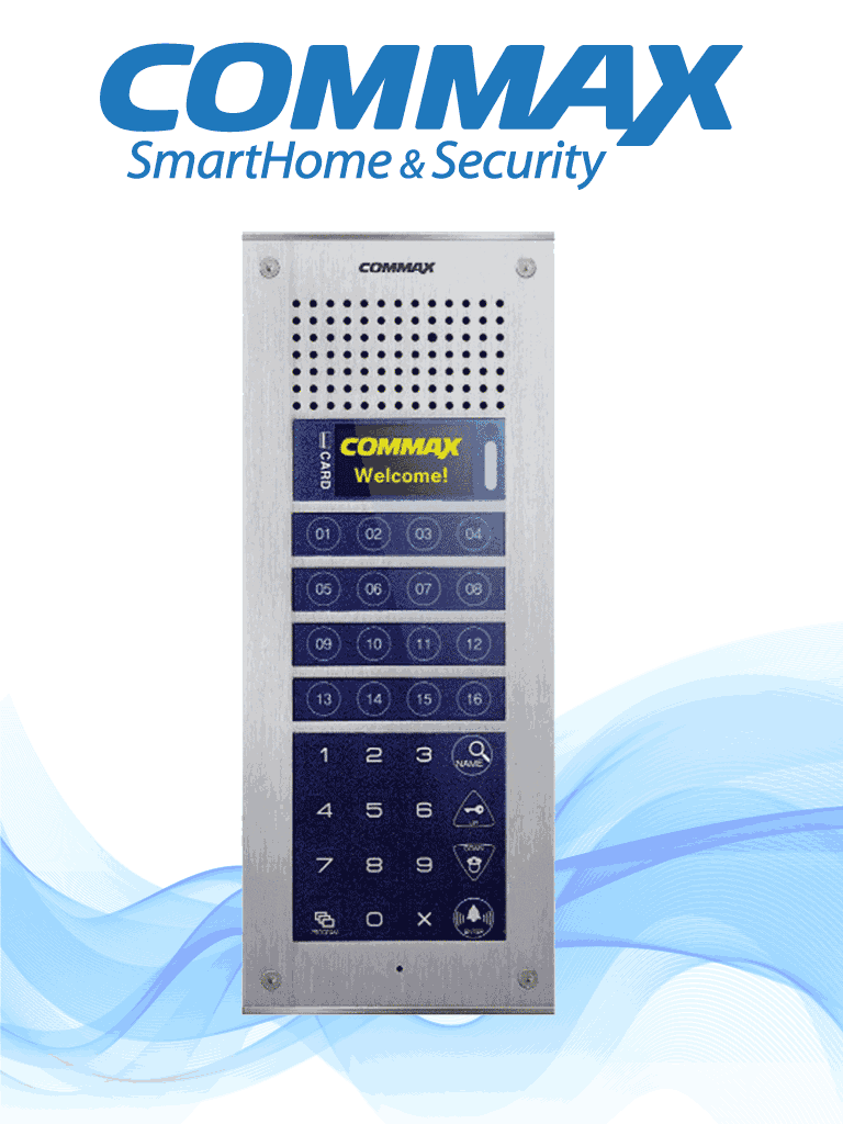 COMMAX CMP4BCT - Frente de calle para solución de videoporteros para apartamentos, soporta hasta 300 monitores de la marca Commax, cuenta con función de apertura de puerta, compatible con estación de guardia/