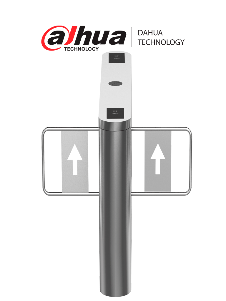 DAHUA ASGB521H-D - Swing Barrier Media para exterior/ 1 Carril/ Motor Electrico CD/ Acero Inoxidable/ Puerto RS232/ Soporta Conteo de Entrada y Salida/ 20personas x minuto/ Entrada de Alarma de Incendio para desbloqueo/