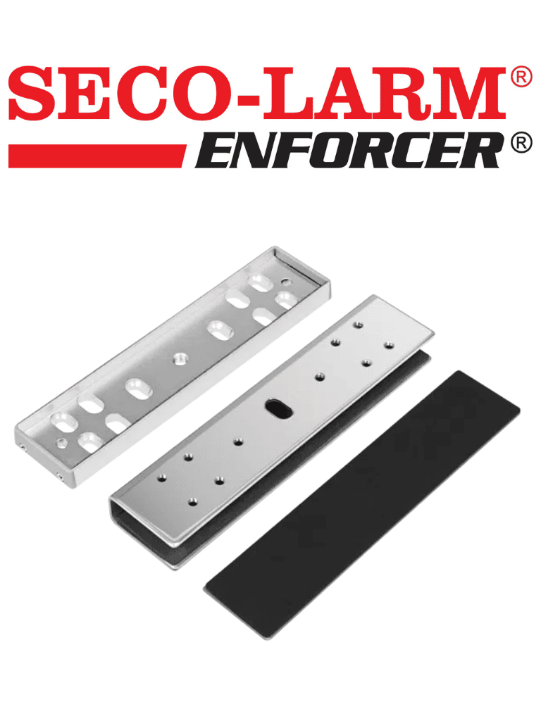 Seco-Larm E941S600UQ-  Soporte tipo "U" para puerta de vidrio compatible electroiman Seco Larm de 600 lb