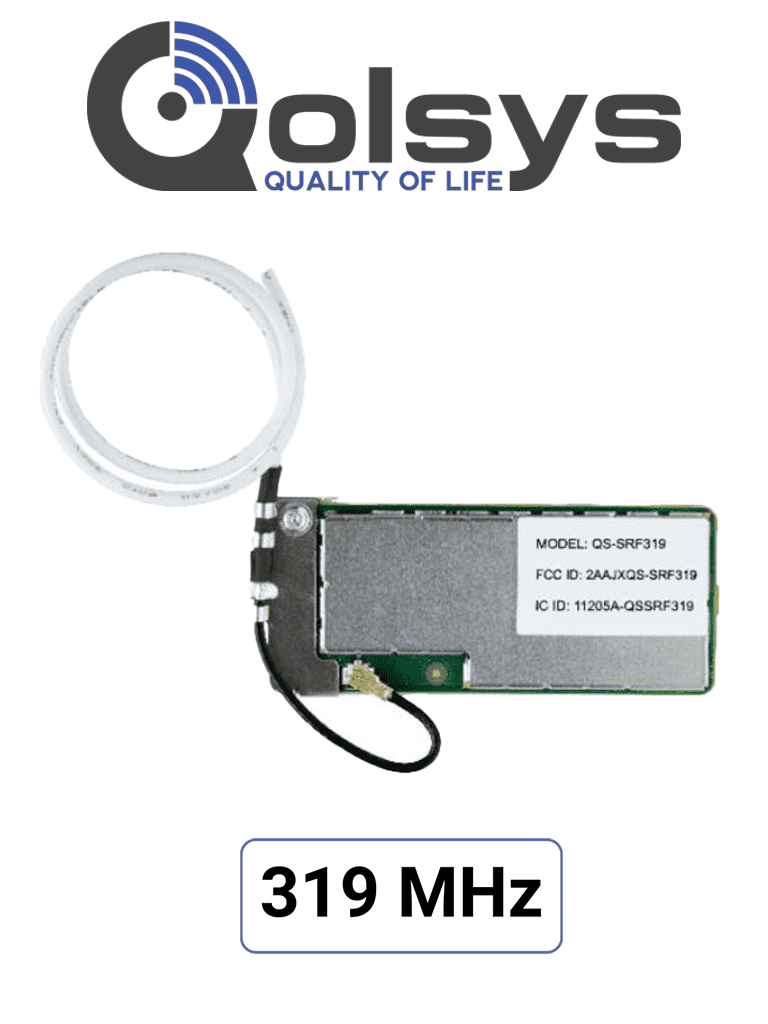 Qolsys IQCard 319 MHz -  Permite retomar instalaciones que utilizan sensores en 319MHz y actualizar el sistema con los nuevos paneles IQ panel de 4ta generación