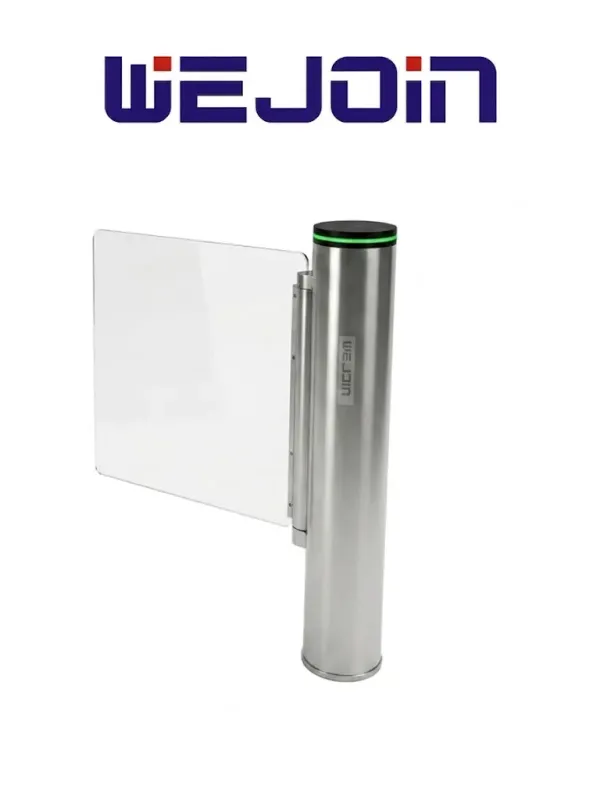 WEJOIN WJTBH301BL - Puerta de Cortesia Abatible Bidireccional, Para Alto Flujo, 3 Millones de Ciclos, 25 - 35 Aperturas por Minuto Aleta de Acrílico, Compatible con Cualquier Control de Acceso